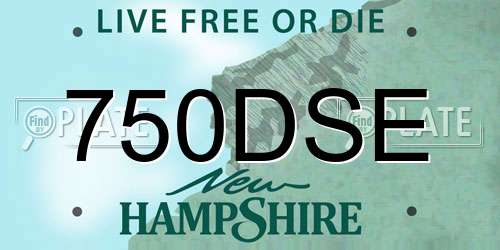 750DSE New Hampshire License Plate