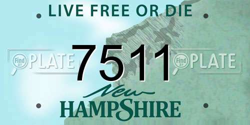 7511 New Hampshire License Plate