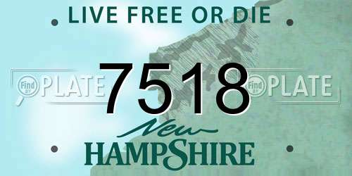 7518 New Hampshire License Plate