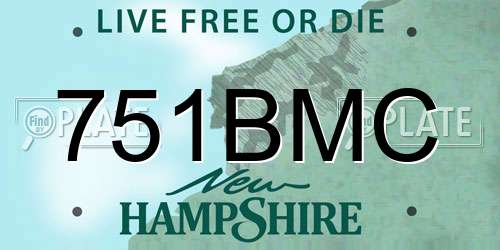 751BMC New Hampshire License Plate