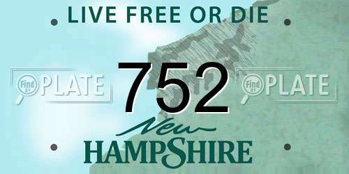752 New Hampshire License Plate
