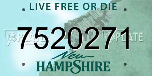 7520271 New Hampshire License Plate