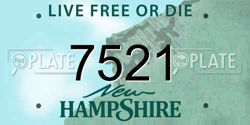 7521 New Hampshire License Plate