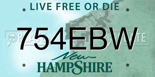 754EBW New Hampshire License Plate