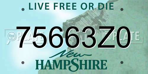 75663Z0 New Hampshire License Plate