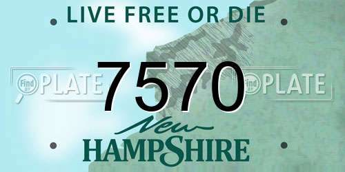 7570 New Hampshire License Plate