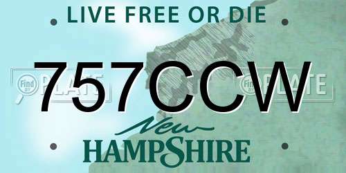 757CCW New Hampshire License Plate