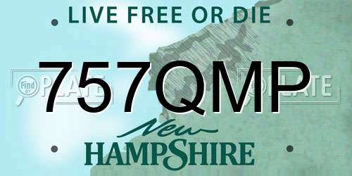 757QMP New Hampshire License Plate