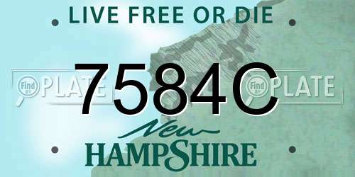7584C New Hampshire License Plate