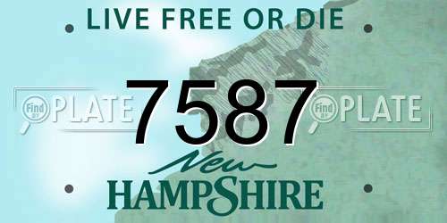 7587 New Hampshire License Plate