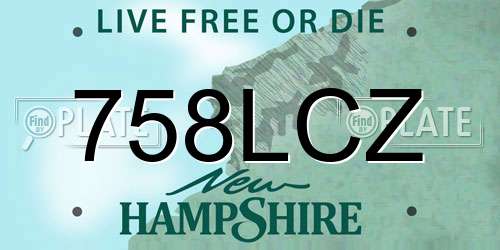758LCZ New Hampshire License Plate