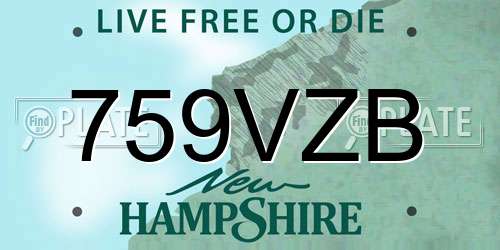 759VZB New Hampshire License Plate