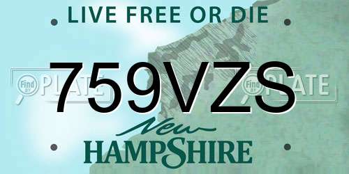 759VZS New Hampshire License Plate