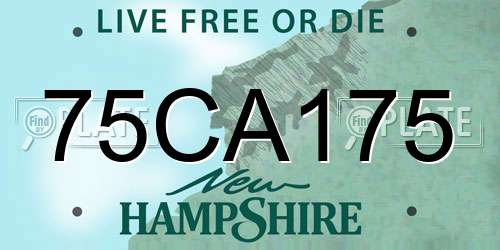 75CA175 New Hampshire License Plate