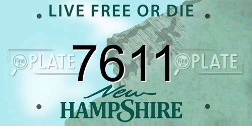 7611 New Hampshire License Plate
