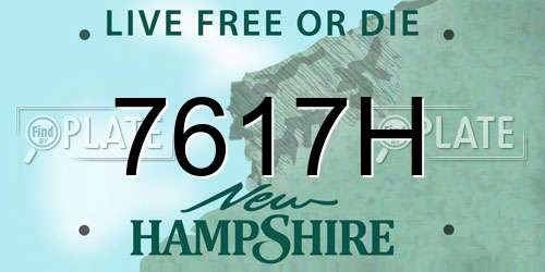 7617H New Hampshire License Plate