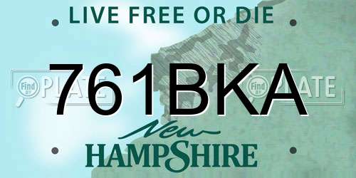 761BKA New Hampshire License Plate