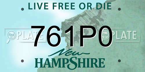 761P0 New Hampshire License Plate