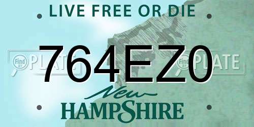 764EZ0 New Hampshire License Plate