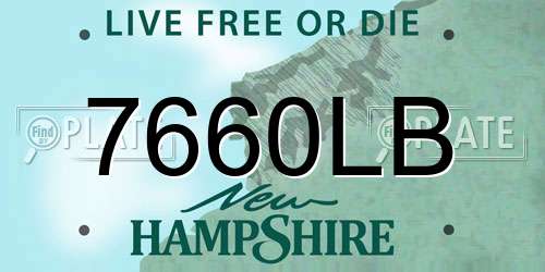 7660LB New Hampshire License Plate