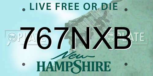 767NXB New Hampshire License Plate