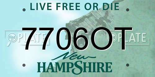 7706OT New Hampshire License Plate