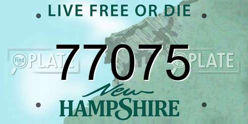77075 New Hampshire License Plate