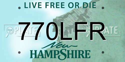 770LFR New Hampshire License Plate