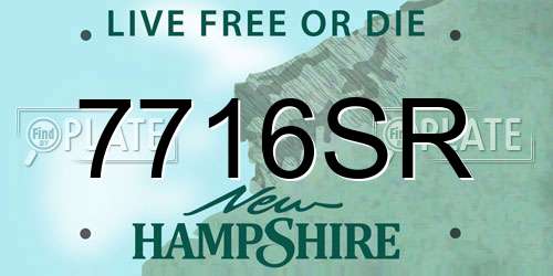 7716SR New Hampshire License Plate