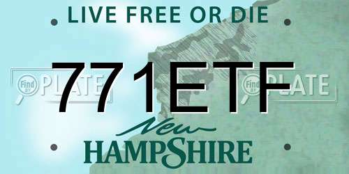 771ETF New Hampshire License Plate