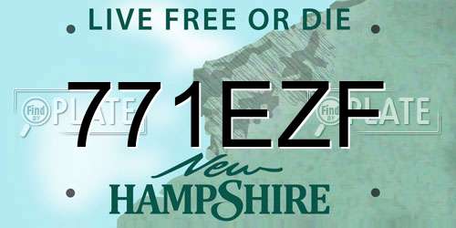 771EZF New Hampshire License Plate