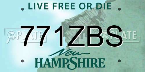 771ZBS New Hampshire License Plate