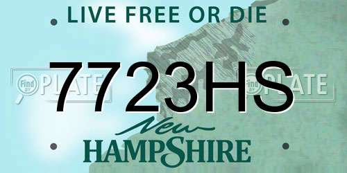 7723HS New Hampshire License Plate