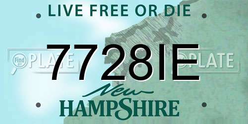 7728IE New Hampshire License Plate