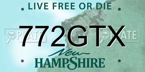 772GTX New Hampshire License Plate