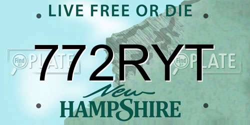 772RYT New Hampshire License Plate