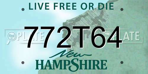 772T64 New Hampshire License Plate