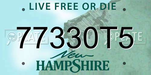 77330T5 New Hampshire License Plate