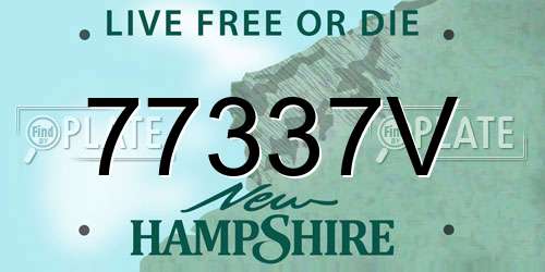 77337V New Hampshire License Plate