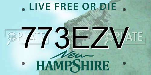 773EZV New Hampshire License Plate