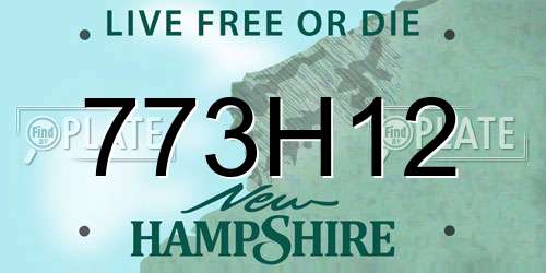 773H12 New Hampshire License Plate