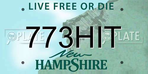 773HIT New Hampshire License Plate