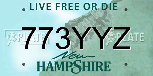 773YYZ New Hampshire License Plate