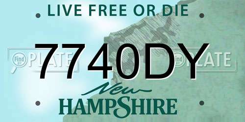 7740DY New Hampshire License Plate