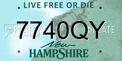 7740QY New Hampshire License Plate