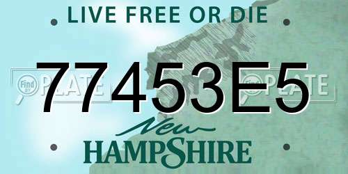 77453E5 New Hampshire License Plate
