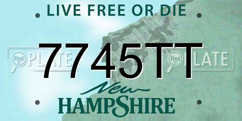 7745TT New Hampshire License Plate