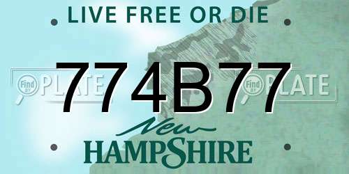 774B77 New Hampshire License Plate
