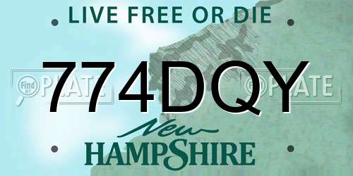 774DQY New Hampshire License Plate