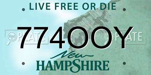 774OOY New Hampshire License Plate